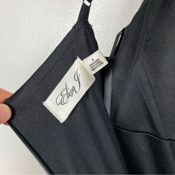 Eliza J Floral Jacquard Gown Style V-Neck Spaghetti Strap Dress Size 6 NWT - Picture 8 of 8